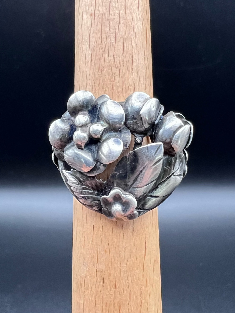 Vintage Sterling Sterling Flower Bouquet Ring